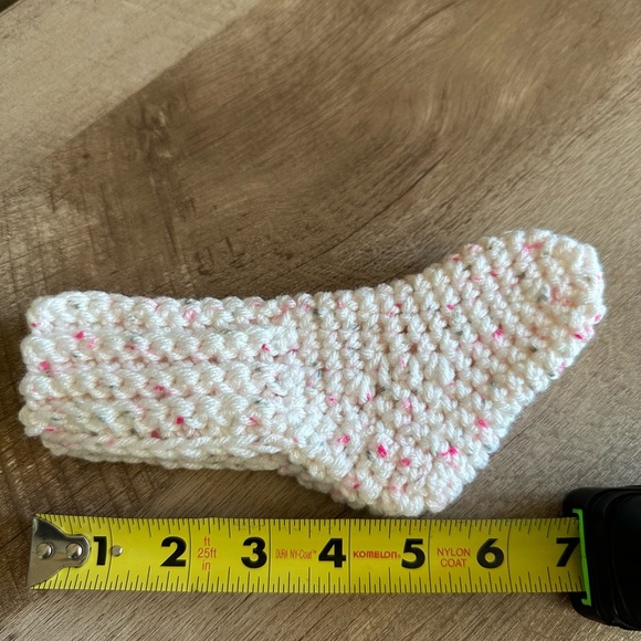 Newborn Crushed Raspberry Baby Booties - Picture 7 of 9